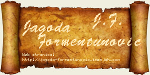 Jagoda Formentunović vizit kartica